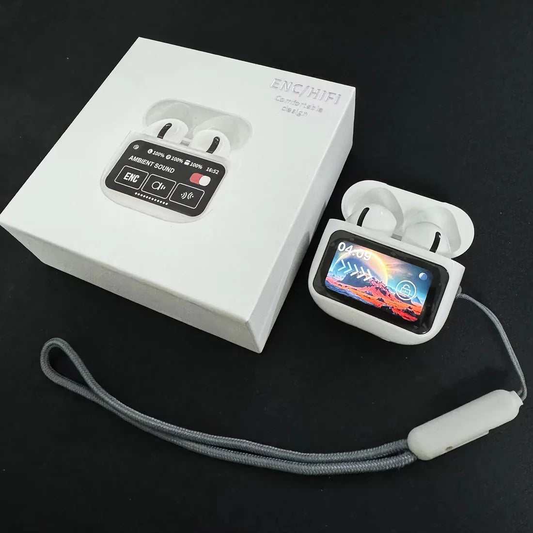 A9 Pro AirPods – Smart Display ANC Wireless Earbuds